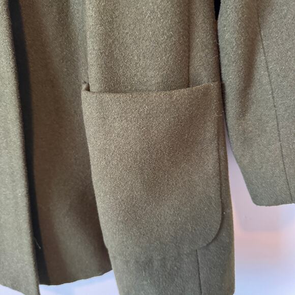 EUC Old Navy Sz XXL Y2K 2000s Olive Green Military Peacoat Short Coat Jacket - Picture 6 of 12